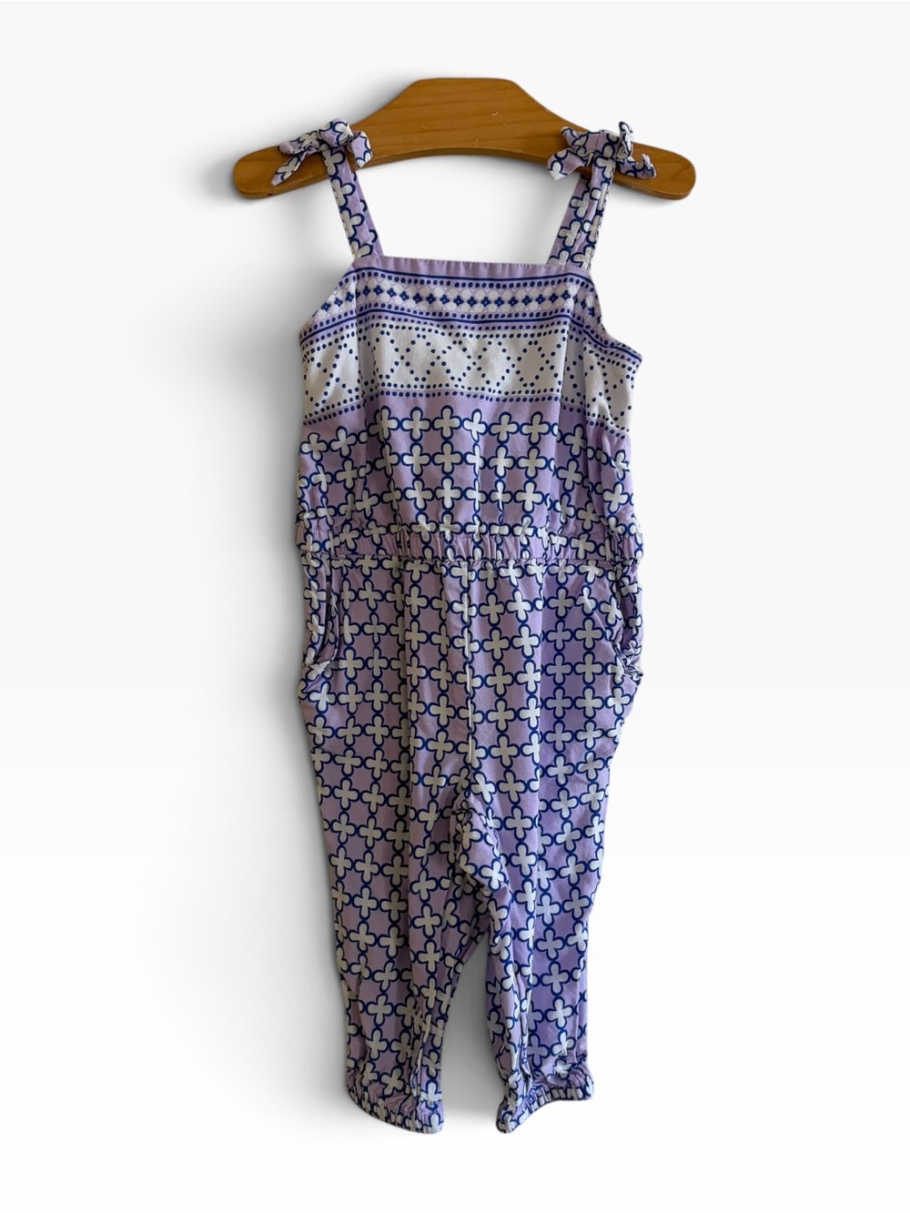Janie and Jack Purple Patterned One-Piece Jumpsuit
